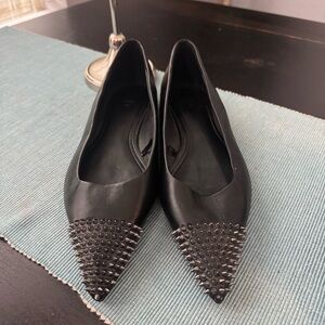 Zara Black Studded Women's Flats size 39